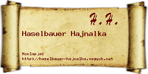Haselbauer Hajnalka névjegykártya